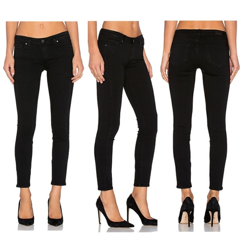 PAIGE Verdugo Black Ankle Skinnies